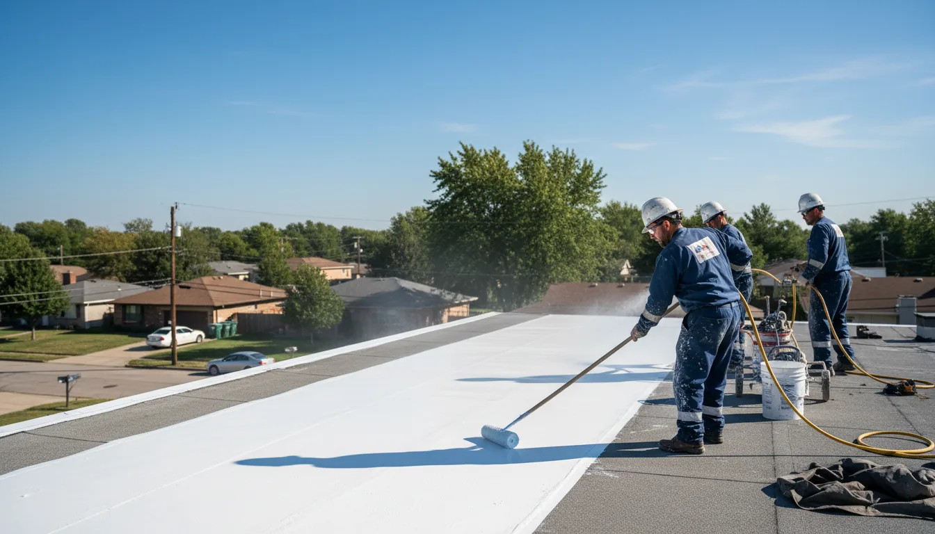 Commercial roof coating in Melville, NY near me